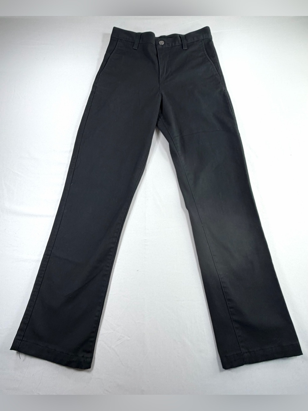 RVCA Boys Youth Week-End Fit Black Chino Pants Size 27 Straight Leg Skate